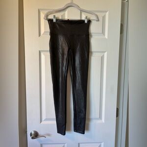 SPANX Black Faux leather Leggings